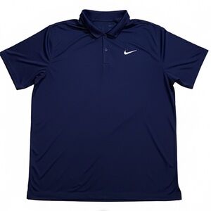 Nike Dri-Fit Navy Polo Shirt Men’s XL | Athletic Golf Performance Top